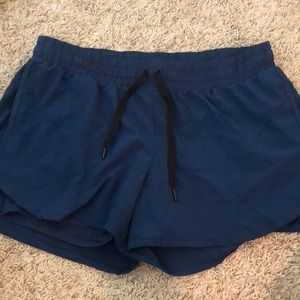 blue athletic shorts